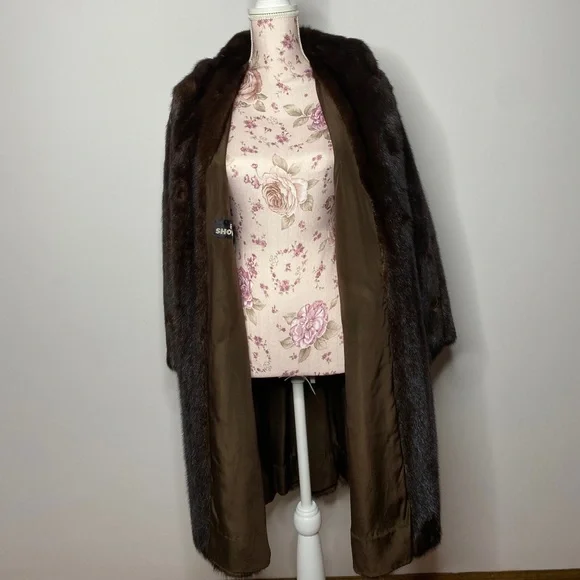 GENUINE MINK Coat Swing Coat Driving Coat - Picture 4 of 12